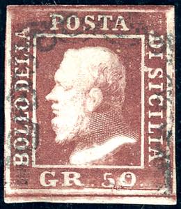 1859 - 50 grana lacca bruno, ... 