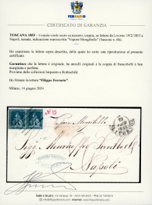 1853 - 4 crazie verde scuro su ... 