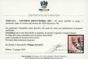 1851 - 60 crazie scarlatto su ... 