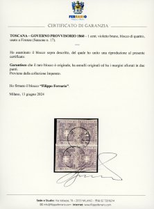 1860 - 1 cent. violetto bruno ... 