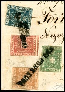 1860 - 5 cent. verde, 20 cent. ... 