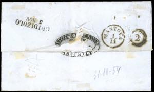 1854 - 30 cent. bruno grigiastro, ... 