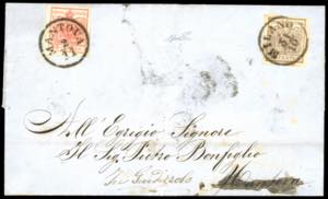 1854 - 30 cent. bruno grigiastro, II tipo, ... 