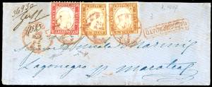 1863 - 40 cent. rosso carminio scuro, ... 