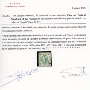 FALSI PER POSTA DELLEPOCA 1863 ... 