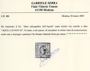 FALSI PER POSTA DELLEPOCA 1863 ... 