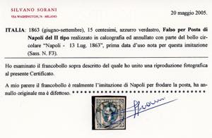 FALSI PER POSTA DELLEPOCA 1863 ... 