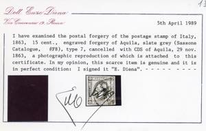 FALSI PER POSTA DELLEPOCA 1863 ... 