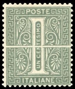1864 - 1 cent. verde grigio chiaro, ... 
