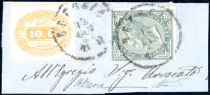 1864 - 5 cent. grigio verde, De La Rue di ... 