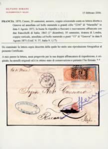 1871 - 20 cent. Cerere, coppia ... 