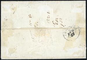 1857 - 15 cent. giallo, errore ... 