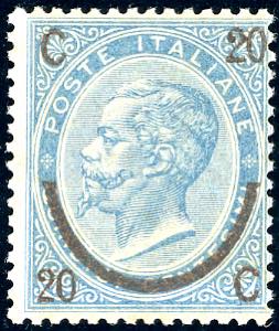 1865 - 20 cent. su 15 cent. Ferro di cavallo ... 