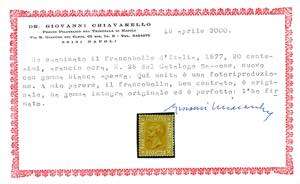 1877 - 20 cent. ocra arancio (28), ... 