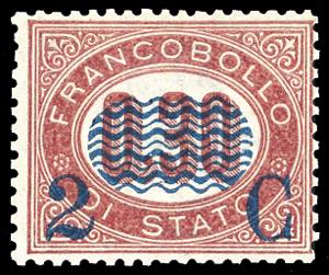 1878 - 2 cent. su 0,30 lire Servizio ... 