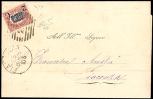 1880 - 2 cent. su 1 lira  Servizio ... 