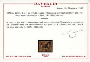 1878 - Servizio soprastampati, ... 