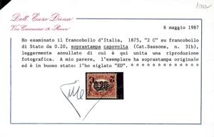 1878 - Servizio soprastampati, ... 