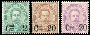 1890/91 - Soprastampati, serie completa ... 
