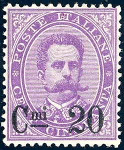 1890 - 20 cent. su 50 cent. (58), ottima ... 
