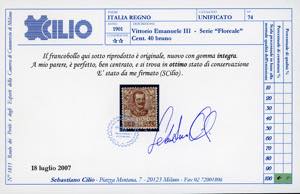 1901 - 40 cent. Floreale (74), ... 