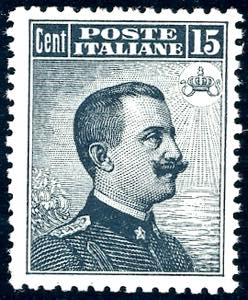 1909 - 15 cent. Michetti, II tipo (86), ben ... 