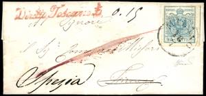 1853 - 45 cent. azzurro ardesia (11), ... 