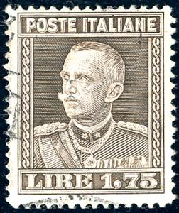 1929 - 1,75 lire bruno Vittorio Emanuele ... 