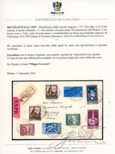 1939 - 1,75 + 1 lira, 2,55 + 2 ... 