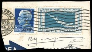 1930 - 7,70 lire Crociera di Balbo, 1,25 ... 