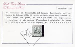 1859 - 20 cent. violetto scuro ... 
