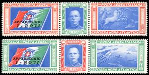 1933 - Trittici I-ROVI (51R/52R), gomma ... 