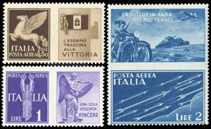 1942 - Non emessi, serie completa (12A/12C), ... 