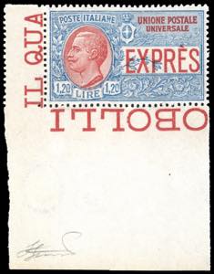 1922 - 1,20 lire, non emesso (8), angolo di ... 