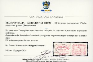 1926/30 - 100 lire rosso ... 