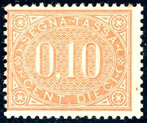 1869 - 10 cent. bruno arancio (2), discreta ... 