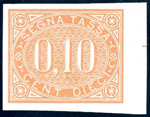 1869 - 10 cent. bruno arancio, prova ... 