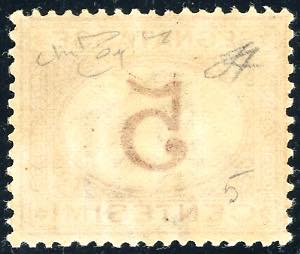 1870 - 5 cent. ocra e carminio ... 