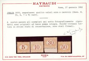 1870 - 30 cent. ocra e arancio ... 