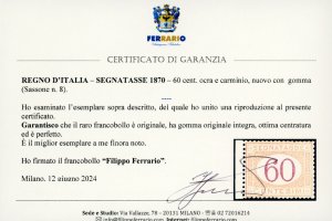 1870 - 60 cent. ocra e arancio ... 