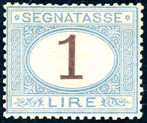 1870 - 1 lira azzurro chiaro e bruno (11), ... 