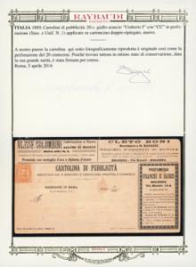 CARTOLINE DI PUBBLICITA 1889 - 20 ... 