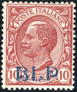 1921 - 10 cent. soprastampa BLP del I tipo ... 