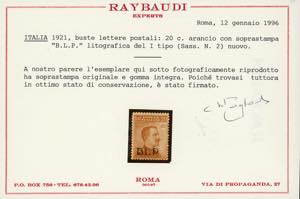 1921 - 20 cent. soprastampa BLP ... 
