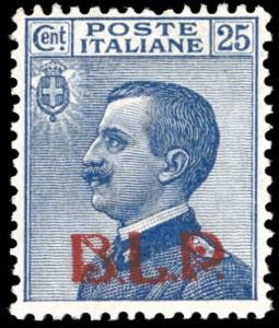 1921 - 25 cent. soprastampa BLP del I tipo ... 