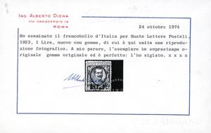 1922/23 - 1 lira soprastampa BLP ... 