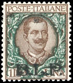 1922/23 - 1 lira soprastampa BLP del II tipo ... 
