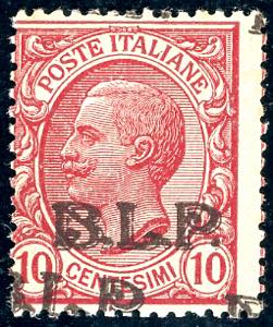 1923 - 10 cent. rosa, doppia soprastampa ... 