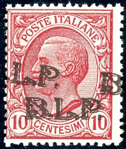 1923 - 10 cent. rosa, doppia soprastampa ... 