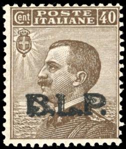 1923 - 40 cent. Michetti, soprastampa BLP ... 